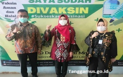 Bupati Tanggamus Ikuti Kick Off Vaksinasi Tahap ke 2 Provinsi Lampung